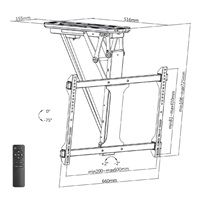 Elektrický stropní držák Tv Fiber Mounts M8C80