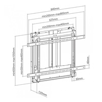 Držák na televize a monitory Fiber Mounts M8C52