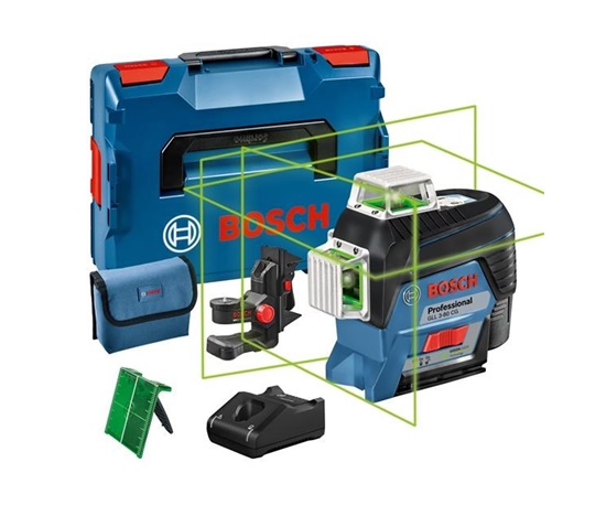 BOSCH GLL 3-80 CG, čárový laser, až 30 m, s přijímačem až 120 m, akumulátor