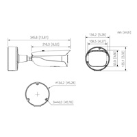 Dahua IPC-HFW5842H-ZHE-0832-DC12AC24V-S3, IP kamera, 8Mpx, Bullet, 1/1.8" CMOS, objektiv 8-32 mm, IR<60, IP67, IK10