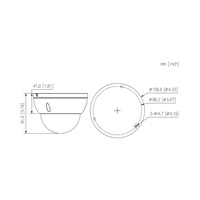 Dahua IPC-HDBW2841E-S-0280B, IP kamera, 8Mpx, Dome, 1/2.7" CMOS, objektiv 2.8 mm, IR<30, IP67, IK10
