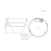 Dahua IPC-HDBW3441R-AS-P-0210B, IP kamera, 4Mpx, Dome, 1/2.7" CMOS, objektiv 2.1 mm, IR<15, IP67, IK10