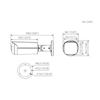 Dahua IPC-HFW3441T-AS-P-0210B, IP kamera, 4Mpx, Bullet, 1/2.7" CMOS, objektiv 2.1 mm, IR<20, IP67