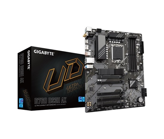 GIGABYTE MB Sc LGA1700 B760 DS3H AX, Intel B760, 4xDDR5, 1xDP, 1xHDMI, WI-FI