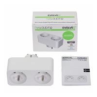 EVOLVEO Porta DUO F32, chytrá Wi-Fi dvojzásuvka s měřením spotřeby