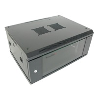 XtendLan 19" nástěnný rozvaděč 4U 600x450, nosnost 60 kg, skleněné dveře, svařovaný, černý