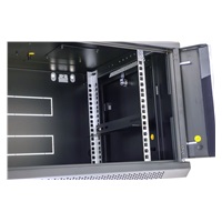 XtendLan 19" nástěnný rozvaděč 6U 600x450, nosnost 60 kg, skleněné dveře, svařovaný, černý