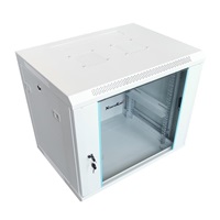 XtendLan 19" nástěnný rozvaděč 6U 600x450, nosnost 60 kg, skleněné dveře, svařovaný, šedý