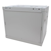 XtendLan 19" nástěnný rozvaděč 9U 600x450, nosnost 60 kg, skleněné kouřové dveře, svařovaný, šedý
