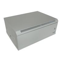 XtendLan 19" nástěnný rozvaděč 4U 600x450, nosnost 60 kg, plné dveře, svařovaný, šedý