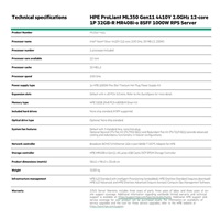 HPE PL ML350g11 4410Y (2.0G/12C) 1x32G (P43328) MR408i-o 8-24SFF 1x1000W NBD333