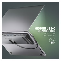 AXAGON HMC-4KX3 USB 5Gbps hub, 3x USB-A, 2x HDMI, DP, RJ-45 GLAN, SD/microSD, audio, PD 100W, kabel USB-C 40cm