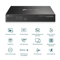 TP-Link VIGI NVR1008H-8MP, videorekordér, 8 channels, 8xPoE, 1x100Mb/s LAN, 1xVGA, 1xHDMI, 2xUSB2.0