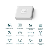 TP-Link VIGI NVR1104H-4P, videorekordér, 4 channels, 4xPoE, 1x100Mb/s LAN, 1xVGA,1xHDMI,2xUSB2.0