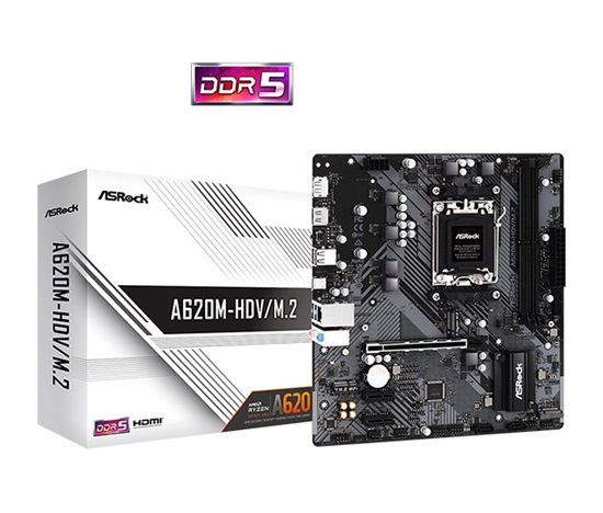 ASRock MB Sc AM5 A620M-HDV/M.2, AMD A620, 2xDDR5, HDMI, DP