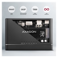 AXAGON ADSA-CC USB-C 10Gbps - NVMe M.2 SSD & SATA 2.5"/3.5" SSD/HDD CLONE MASTER 2 adapter