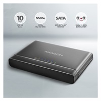 AXAGON ADSA-CC USB-C 10Gbps - NVMe M.2 SSD & SATA 2.5"/3.5" SSD/HDD CLONE MASTER 2 adapter
