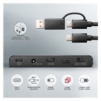 AXAGON ADSA-CC USB-C 10Gbps - NVMe M.2 SSD & SATA 2.5"/3.5" SSD/HDD CLONE MASTER 2 adapter