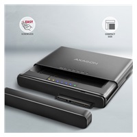 AXAGON ADSA-CC USB-C 10Gbps - NVMe M.2 SSD & SATA 2.5"/3.5" SSD/HDD CLONE MASTER 2 adapter