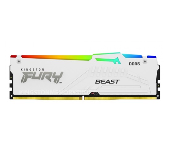 KINGSTON DIMM DDR5 128GB (Kit of 4) 5600MT/s CL40 FURY Beast White RGB XMP