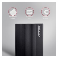 AXAGON EE25-GTR, USB-C 10Gbps - SATA 6G 2.5" metalowa obudowa RIBBED, czarna