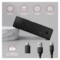 AXAGON EE35-GTR, USB-C 5Gbps - SATA 6G 3.5" metalowa obudowa RIBBED, czarna