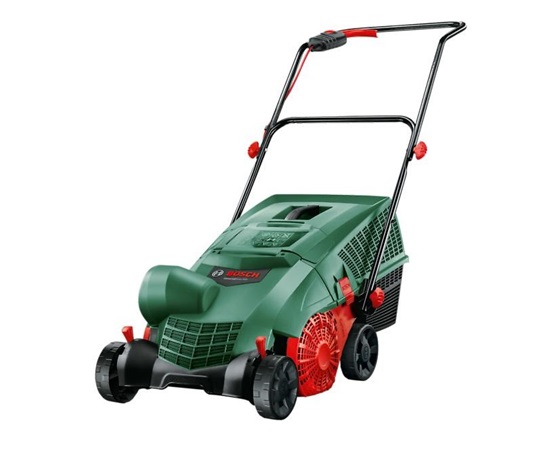 BOSCH UniversalRake 900, provzdušňovače trávníku, 900 W, záběr 32 cm, 10 zdvojených ocelových drápků