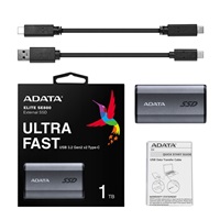 ADATA Externí SSD 1TB SE880, USB-C 3.2 Gen 2x2, R:2000/W:2000MB/s, šedá