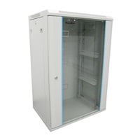 XtendLan 19" nástěnný rozvaděč 15U 600x450, nosnost 60 kg, skleněné dveře, svařovaný, šedý