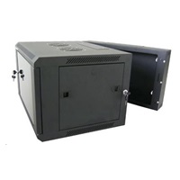XtendLan 19" dvoudílný nástěnný rozvaděč 22U 600x550, nosnost 60 kg, skleněné dveře, svařovaný,černý