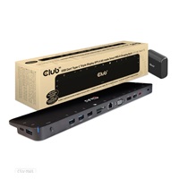 Club3D Dokovací stanice USB-C 14v1, 1xDP, 1xHDMI, 1xVGA, 2xUSB-C, 5xUSB, 1xRJ45, 1x3.5mm, šedá