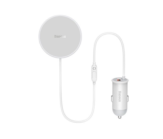 Baseus CW01 magnetický držák s bezdrátovým nabíjením (do ventilační mřížky) 15W+25W, bílá