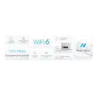 TP-Link HX220(1-pack) EasyMesh/Aginet WiFi Mesh (ISP) (AX1800, 2,4GHz/5GHz, 2xGbELAN, 1xGbELAN/WAN)