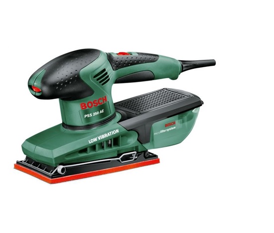 Bosch PSS 250 A/AE vibrační bruska, 250 W, 14.000 – 24.000 kmitů/min, plocha 92 x 182 mm