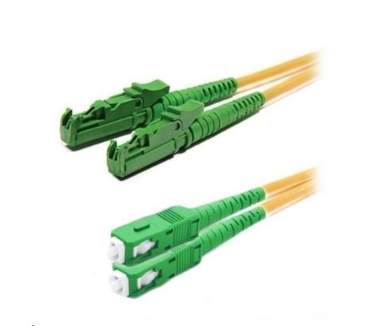 XtendLan duplexní patch kabel SM 9/125, OS2, E2000(APC)-SC(APC), LS0H, 2m