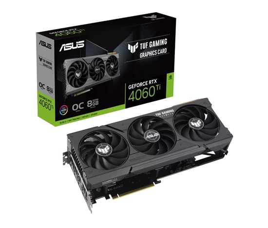 ASUS VGA NVIDIA GeForce RTX 4060 Ti TUF GAMING OC 8G, 8G GDDR6, 3xDP, 1xHDMI