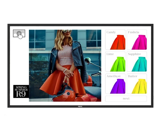 NEC LFD 50" MultiSync ME501 IR-2, 50" ME-Series Large Format Display, UHD, 400cd/m2, D-LED backlight, 18/7 proof,