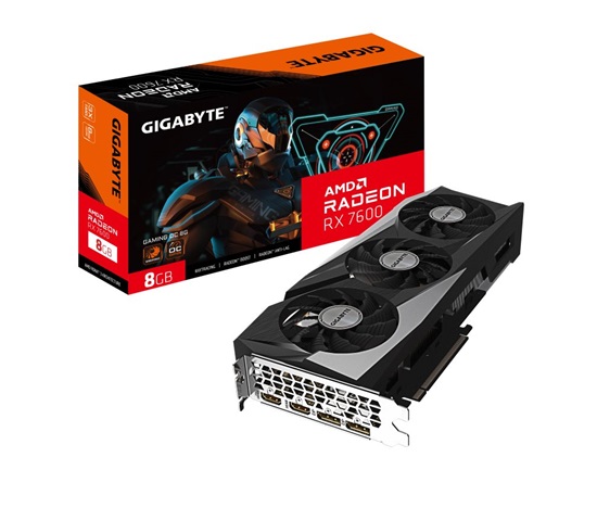 GIGABYTE VGA AMD Radeon RX 7600 GAMING OC 8G, 8G GDDR6, 2xDP, 2xHDMI