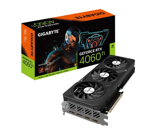 GIGABYTE VGA NVIDIA GeForce RTX 4060 Ti GAMING OC 8G, 8G GDDR6, 2xDP, 2xHDMI