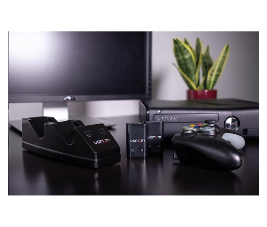 VENOM VS2891 Xbox 360 Black Twin Docking Station + 2 batteries