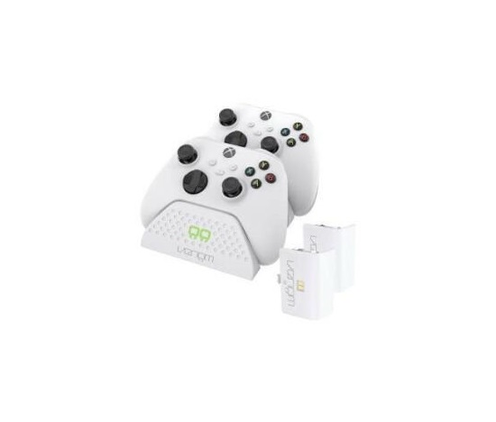VENOM VS2871 Xbox Series S/X & One White Twin Docking Station + 2 batteries