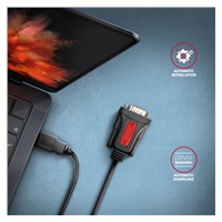 AXAGON ADS-1PSN, USB-A 2.0 - szeregowy RS-232 DB9-M Prolific adapter / kabel 1.5m