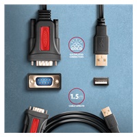 AXAGON ADS-1PSN, USB-A 2.0 - szeregowy RS-232 DB9-M Prolific adapter / kabel 1.5m