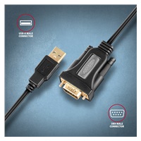 AXAGON ADS-1PSN, USB-A 2.0 - szeregowy RS-232 DB9-M Prolific adapter / kabel 1.5m