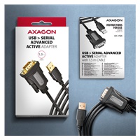 AXAGON ADS-1PSN, USB-A 2.0 - szeregowy RS-232 DB9-M Prolific adapter / kabel 1.5m