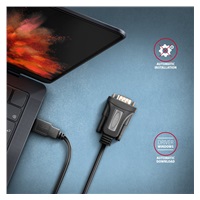 AXAGON ADS-1PSN, USB-A 2.0 - szeregowy RS-232 DB9-M Prolific adapter / kabel 1.5m