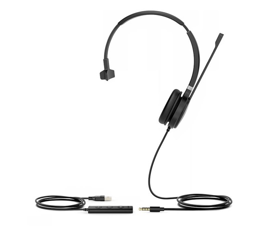 Yealink UH36 Mono náhlavní souprava na jedno ucho s 3.5mm jack - USB konektory