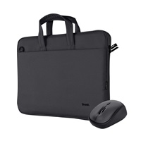 TRUST Sada brašna na notebook 16" Notebook Bag + Bezdrátová Myš, černá