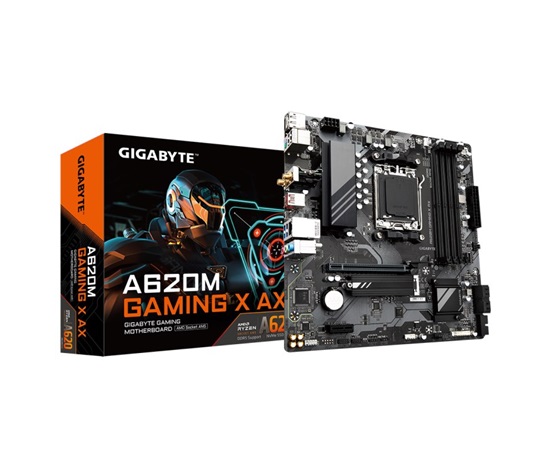 GIGABYTE MB Sc AM5 A620M GAMING X AX, AMD A620, 4xDDR5, 1xDP, 1xHDMI, mATX