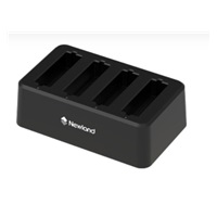 Newland 4-slot battery charger for MT90 series, includes adapter with UK and EU power plug